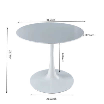 Mesa de comedor Mid-Century de 5 piezas para 4 personas; Mesa de comedor con pedestal