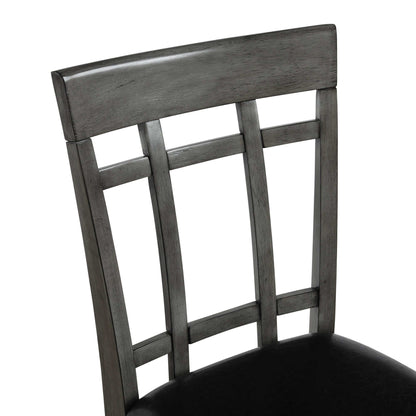 TOPMAX Mesa de bar rectangular vintage de 5 piezas con altura de mostrador y 4 sillas