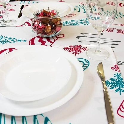 Christmas Printed Tablecloth For Dining Room Decoration -- Muwago