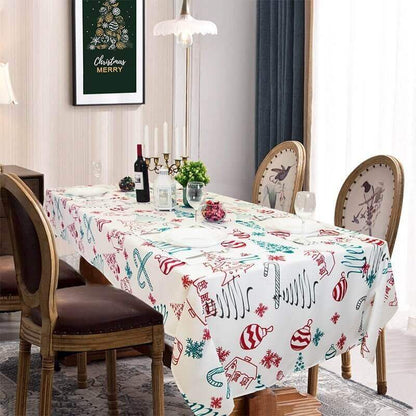 Christmas Printed Tablecloth For Dining Room Decoration -- Muwago