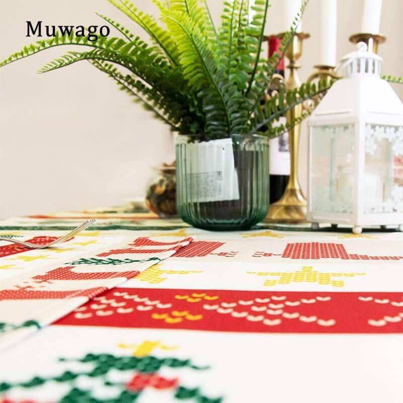 Colorful Festive Table Cloth; Waterproof/Oil Proof -- Muwago