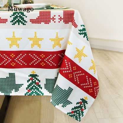 Colorful Festive Table Cloth; Waterproof/Oil Proof -- Muwago