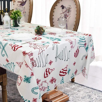 Christmas Printed Tablecloth For Dining Room Decoration -- Muwago