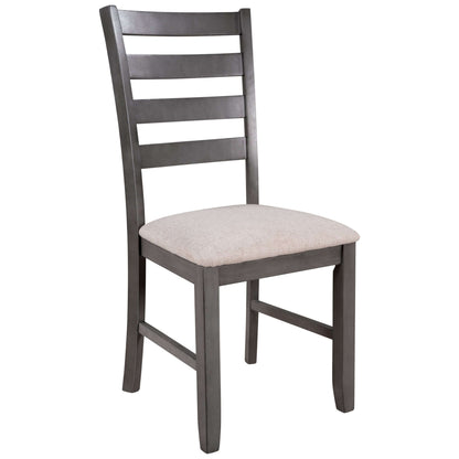 Juego de comedor de madera maciza de 6 piezas; Mesa rectangular y 4 sillas con banco.