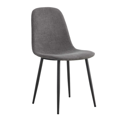 Modern Medieval Style Chair in dark gray with metal legs, perfect for kitchens, lounges, and breakrooms